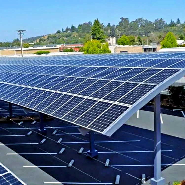 Abri de voiture photovoltaïque à toit incurvé